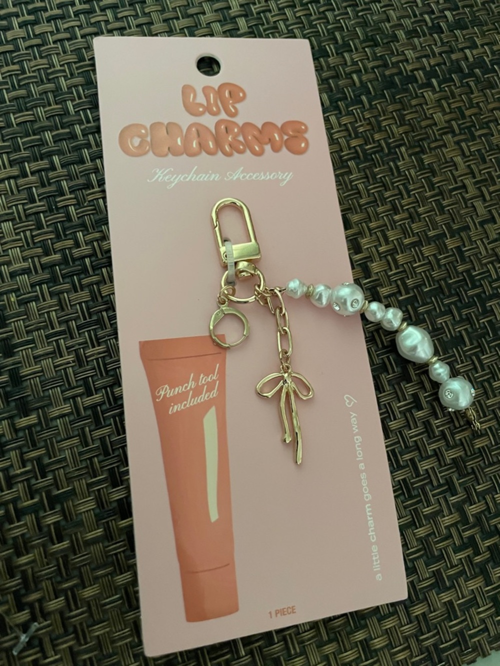 Target Lip gloss charm keychain accessory